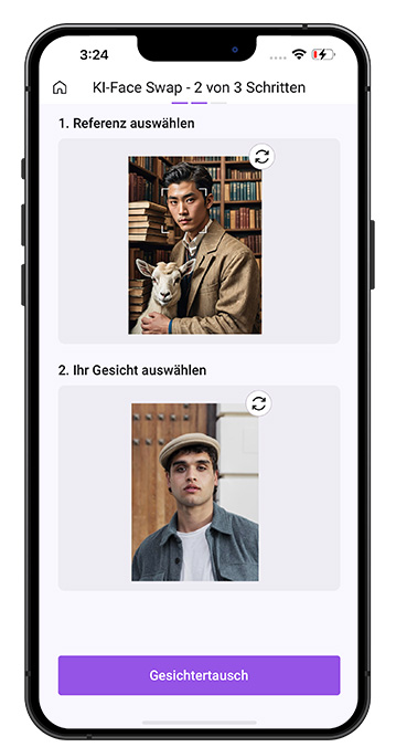 Vivid Glam - Gesichter tauschen mit der besten Beauty-App für Bild und Video